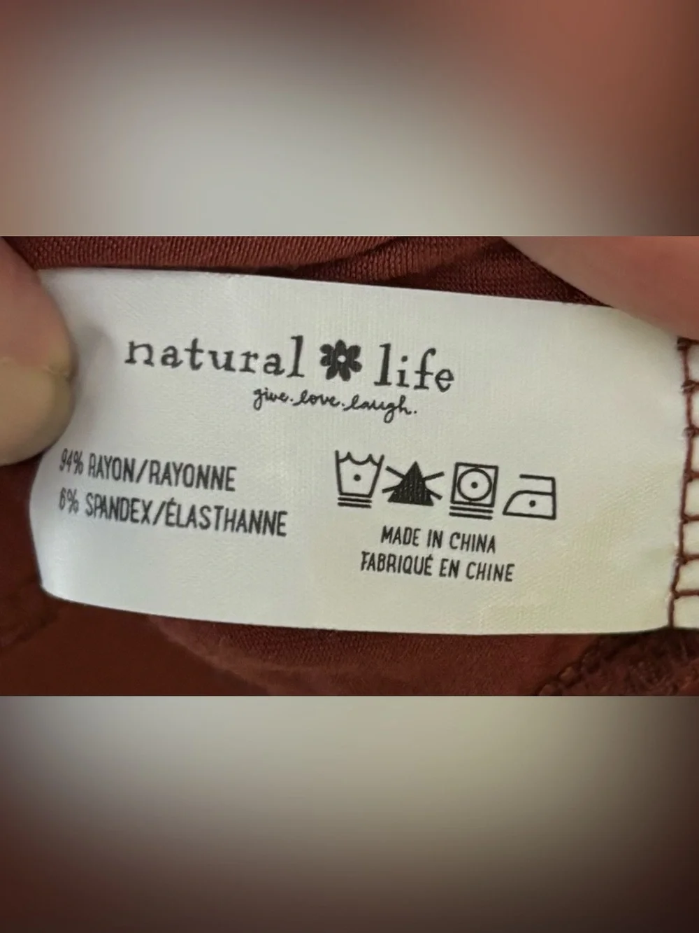 NATURAL LIFE Rust V-Neck Tiered Maxi Dress - Picture 8 of 8